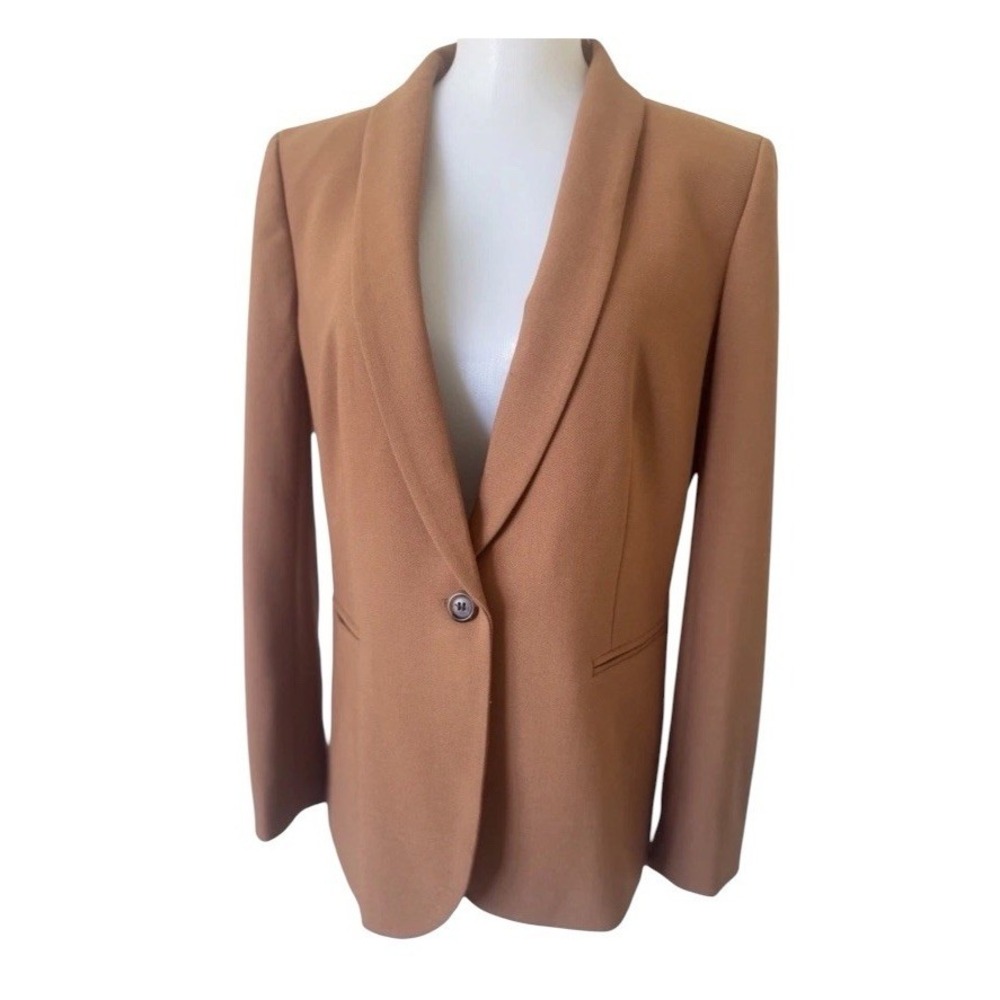 J. Crew Wool Parke Blazer Wool Blend Lined Womens Size 10 Camel